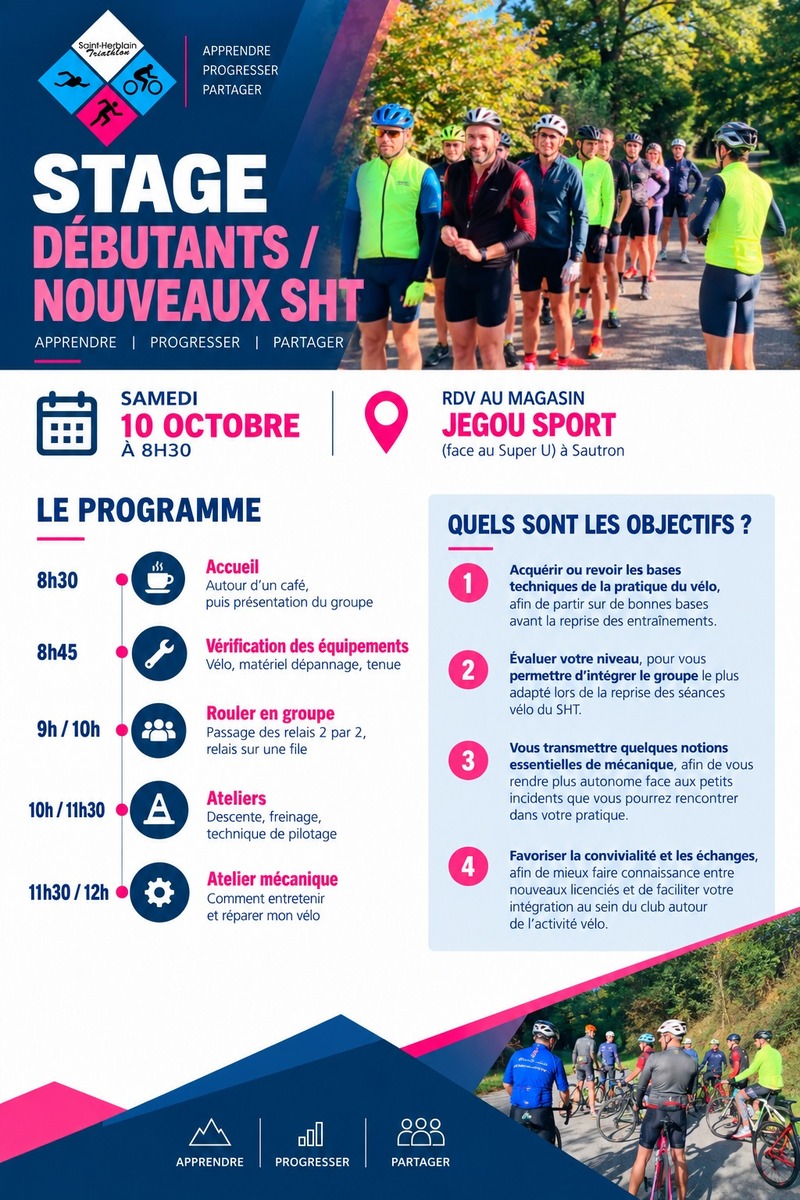 Stage Vélo Nouveaux Adhérents  SHT